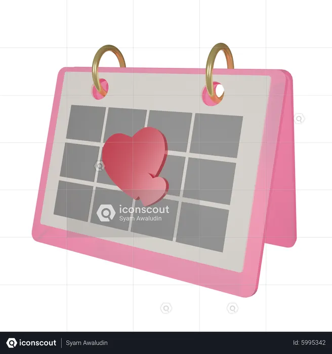 Calendario de amor  3D Icon