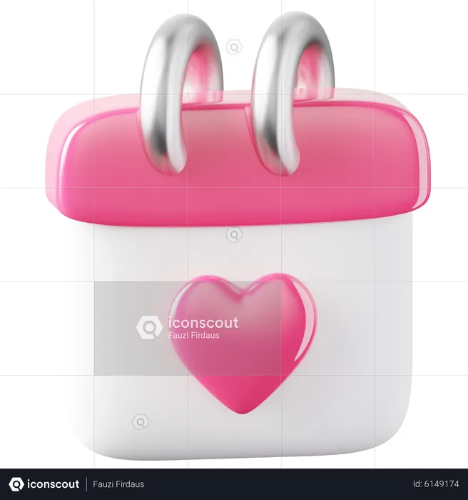 Calendario de amor  3D Icon