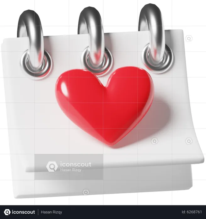 Calendario de amor  3D Icon