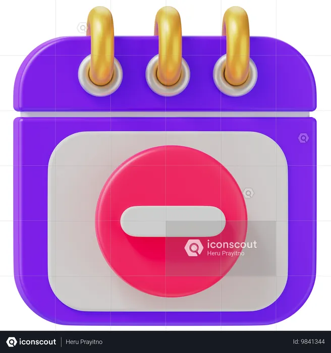 Calendário de aviso  3D Icon