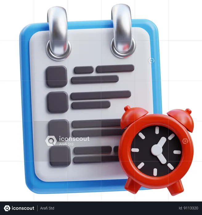 Control_horario  3D Icon