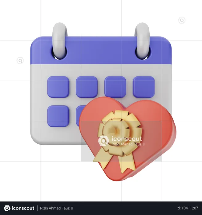 Calendario de cumpleaños  3D Icon