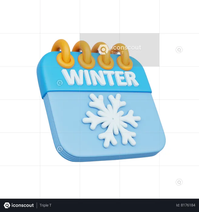 Calendario de invierno  3D Icon