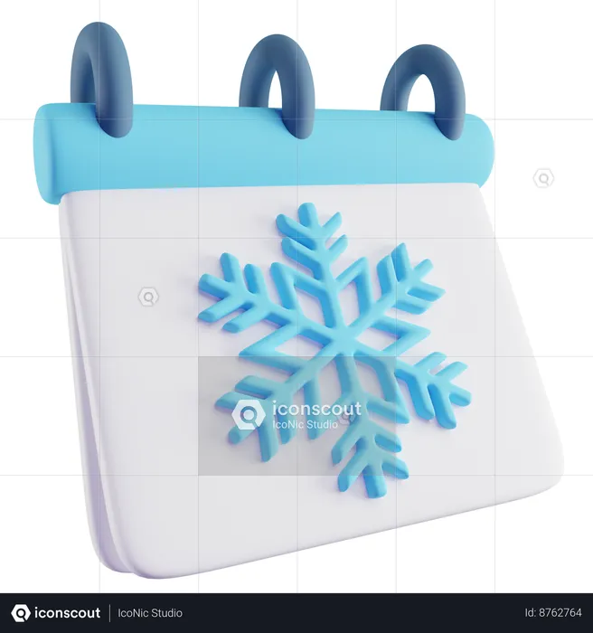 Calendario de invierno  3D Icon