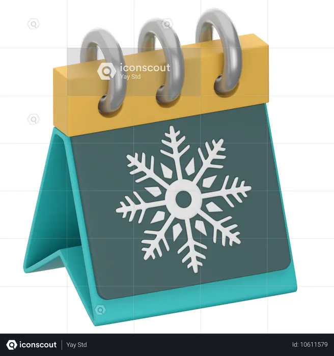 Calendario de invierno  3D Icon