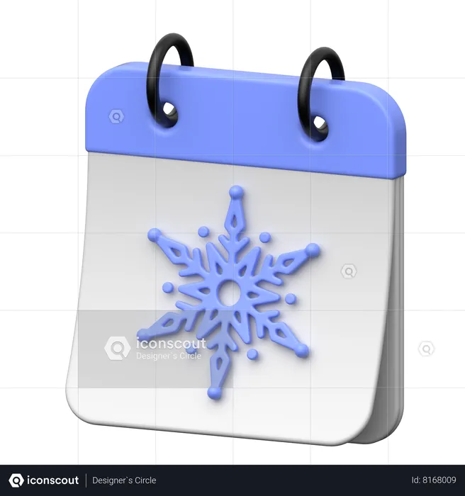 Calendario de invierno  3D Icon