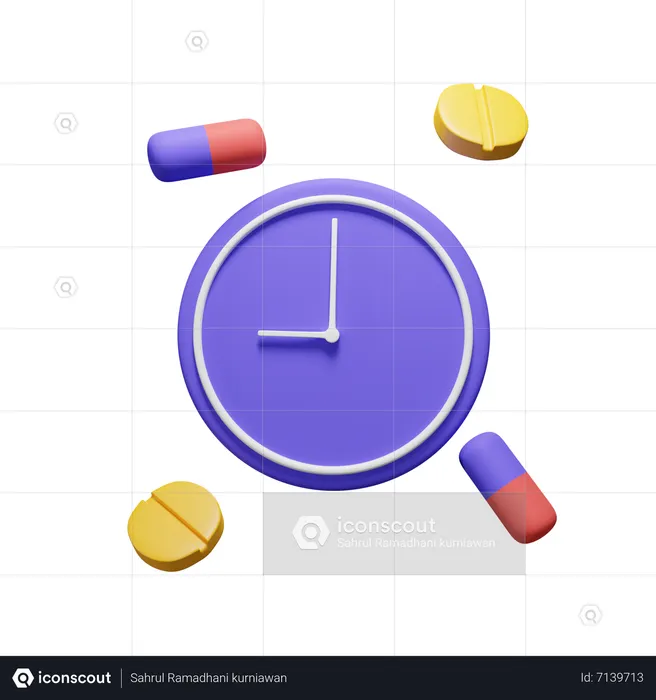 Horario de medicación  3D Icon