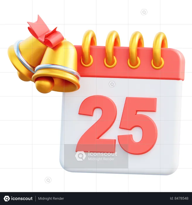 Calendário de Natal  3D Icon