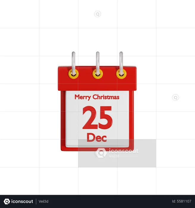 Calendário de Natal  3D Icon