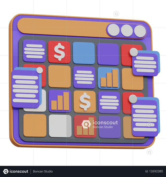Calendário de negócios  3D Icon