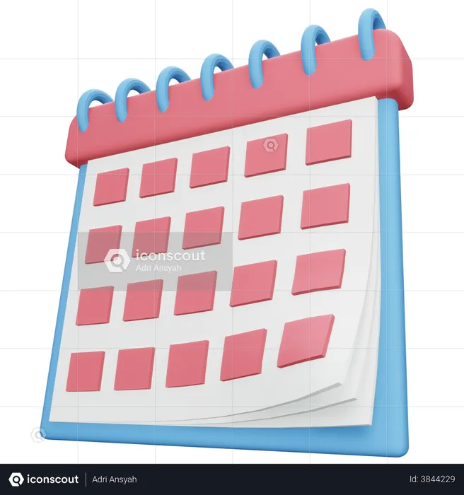 Calendário de negócios  3D Illustration