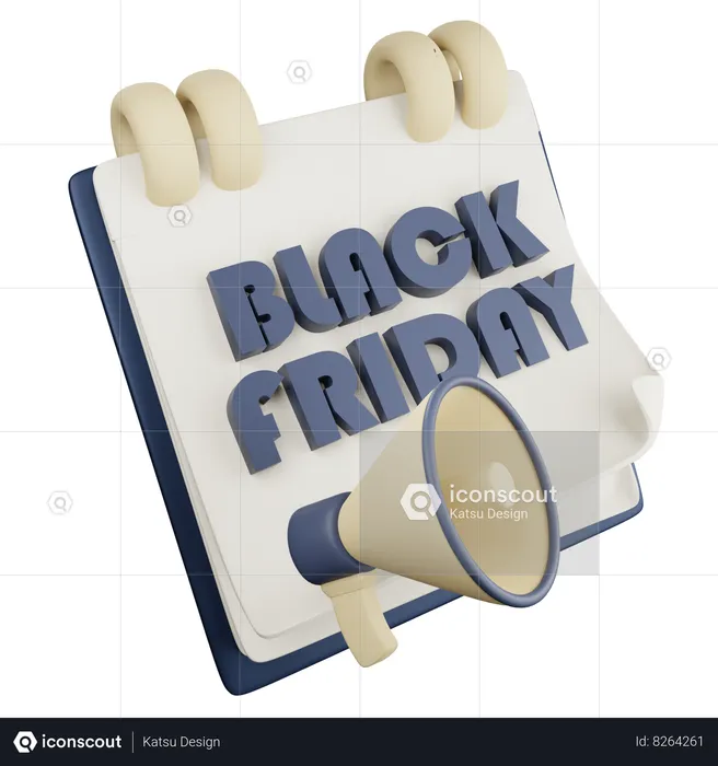 Calendário de promoções da Black Friday  3D Icon