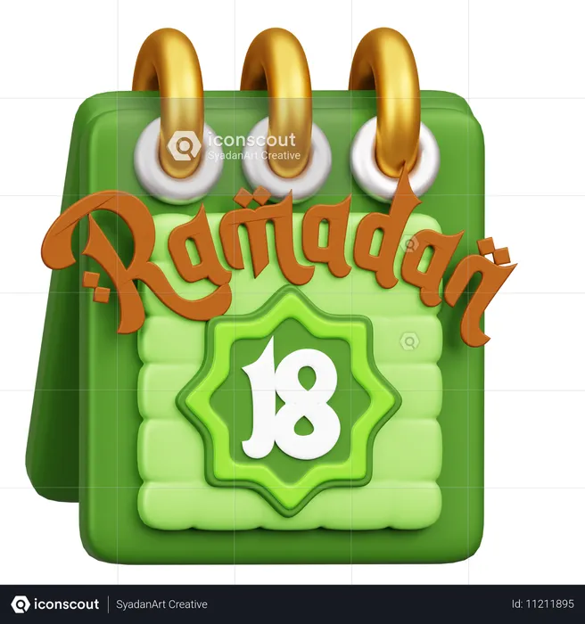 Calendario de Ramadán  3D Icon