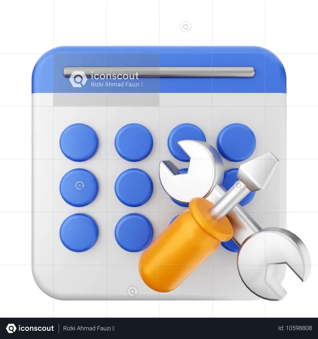 Calendario de reparación  3D Icon