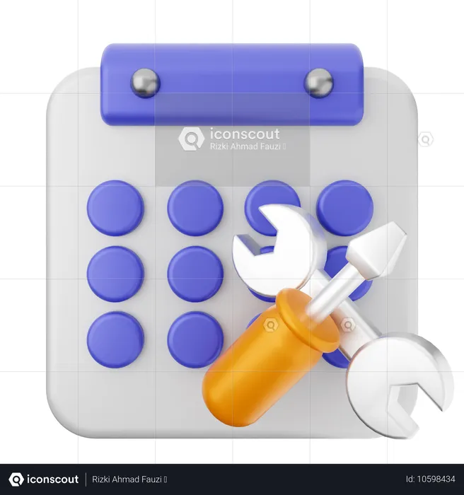 Calendário de reparos  3D Icon