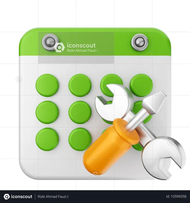 Calendário de reparos  3D Icon