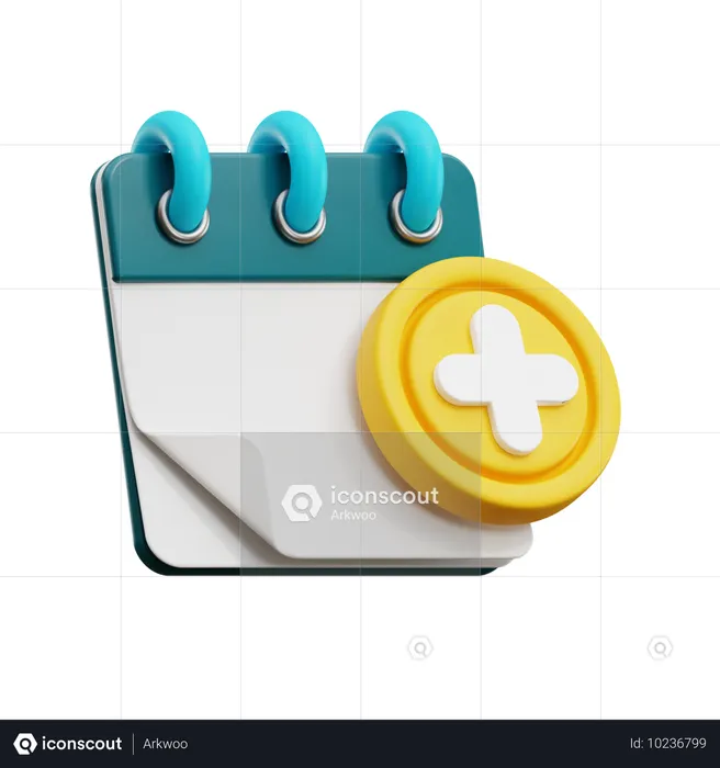 Calendario de salud  3D Icon