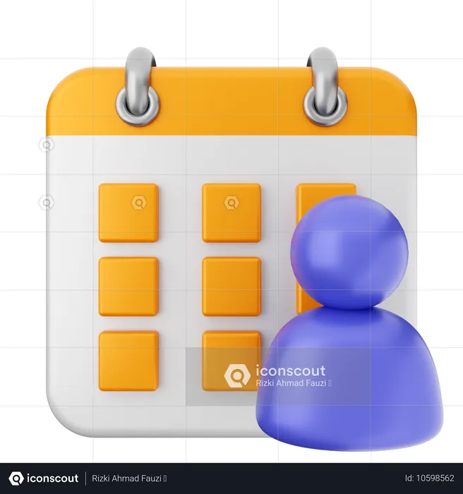 Calendario de usuario  3D Icon