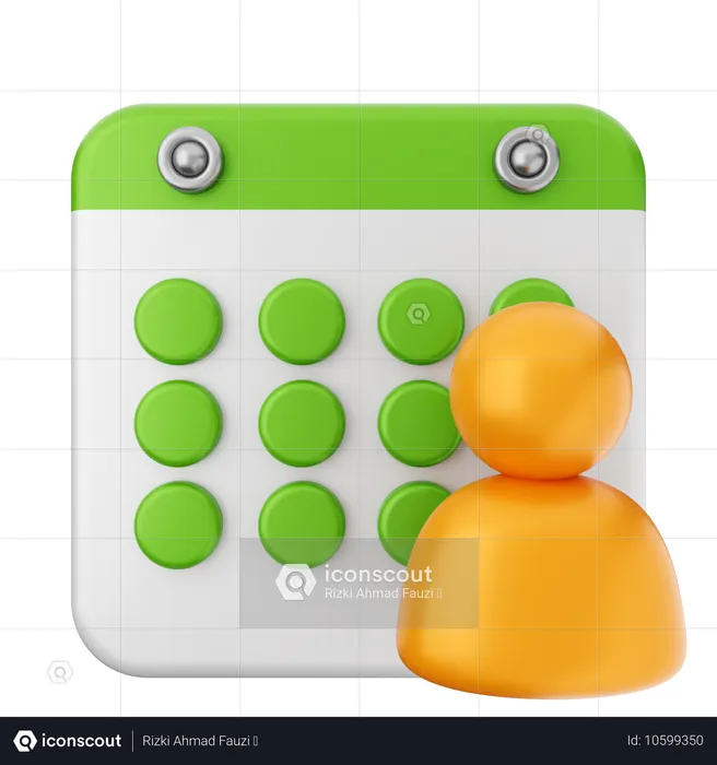 Calendario de usuario  3D Icon