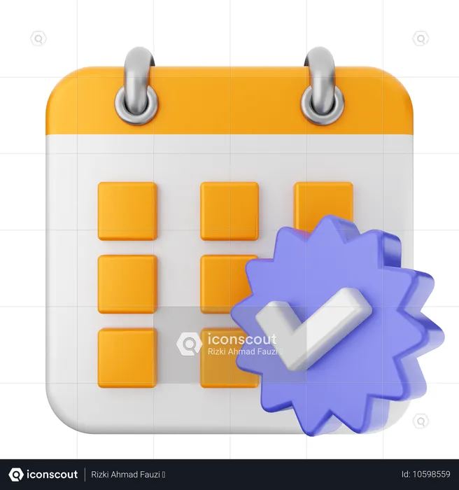 Calendário de verificação  3D Icon