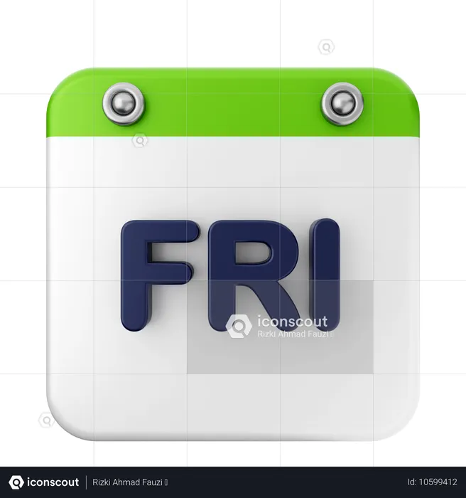 Calendario de viernes  3D Icon