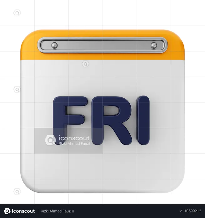 Calendario de viernes  3D Icon