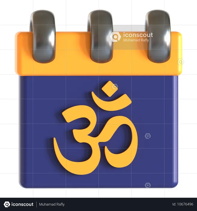 Calendário de diwali  3D Icon