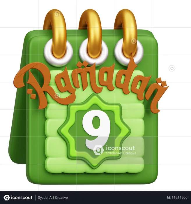 Calendário do Ramadã  3D Icon