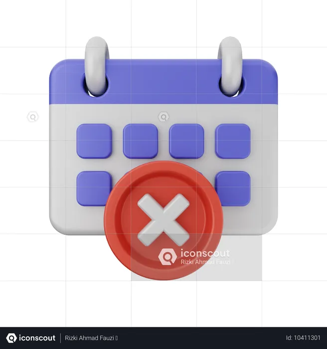 Calendario fallido  3D Icon