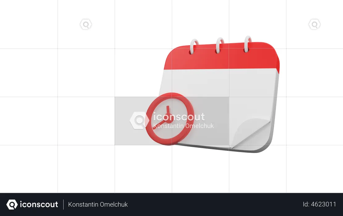 Fecha límite del calendario  3D Illustration