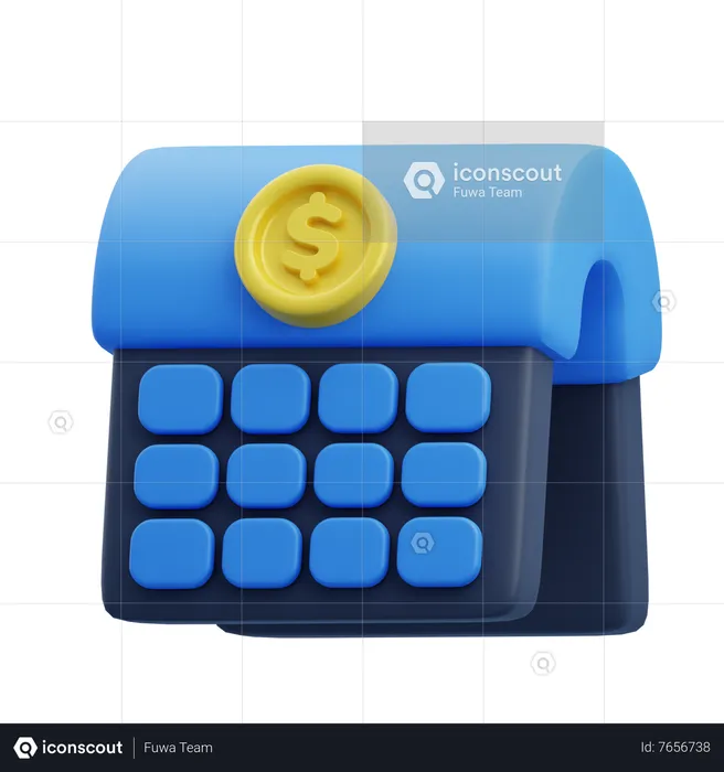 Calendario financiero  3D Icon