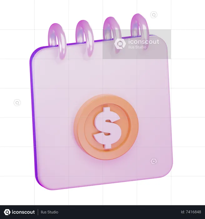 Calendario Finanzas  3D Icon