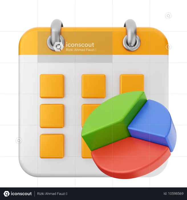 Calendário gráfico  3D Icon