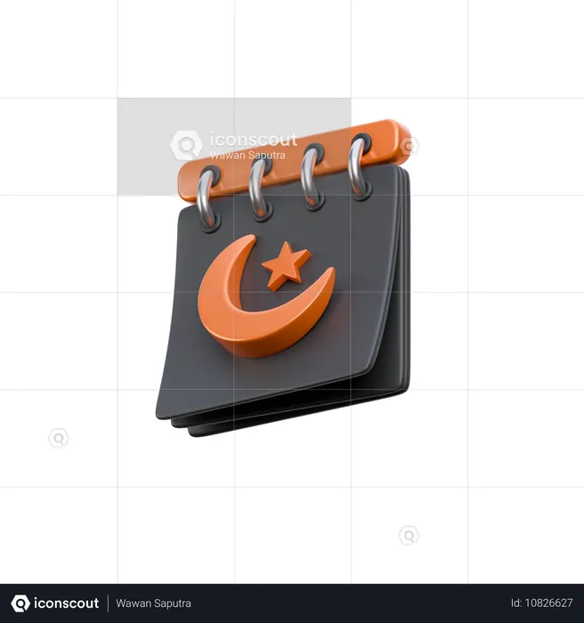 Calendario islámico  3D Icon