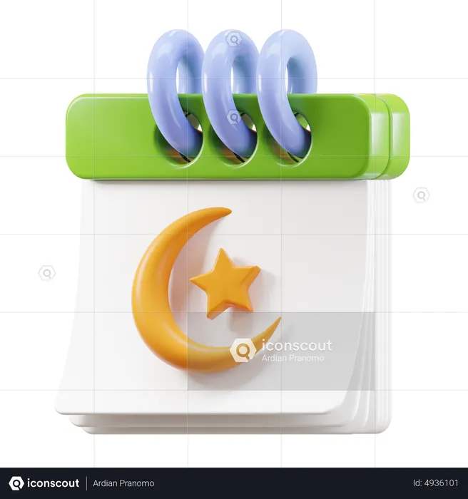 Calendário Islâmico  3D Icon