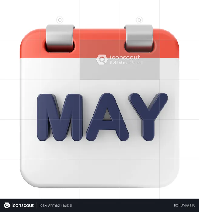 Calendario de mayo  3D Icon