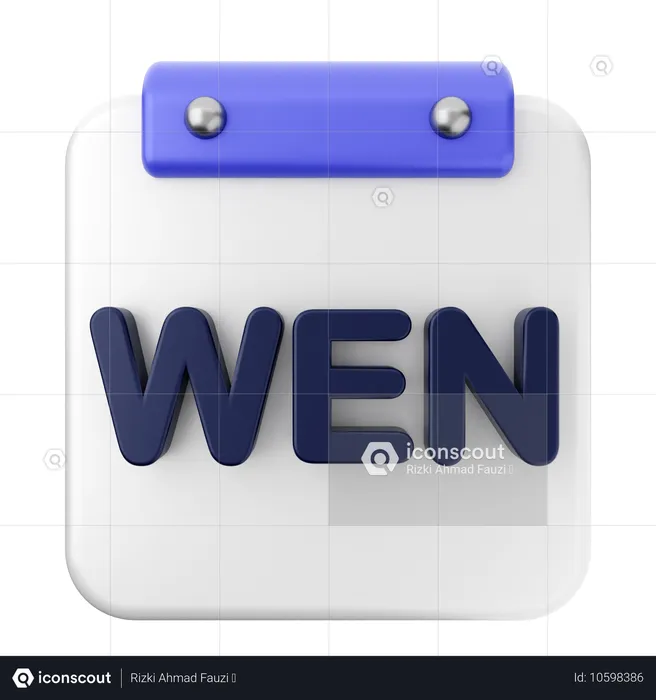 Calendario de miércoles  3D Icon