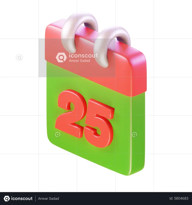 Calendario de Navidad  3D Icon