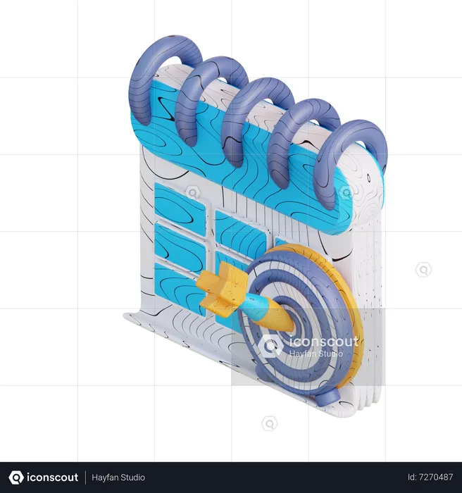 Objetivo del calendario  3D Icon