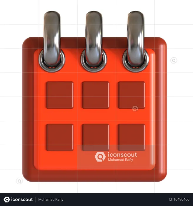 Calendario de otoño  3D Icon