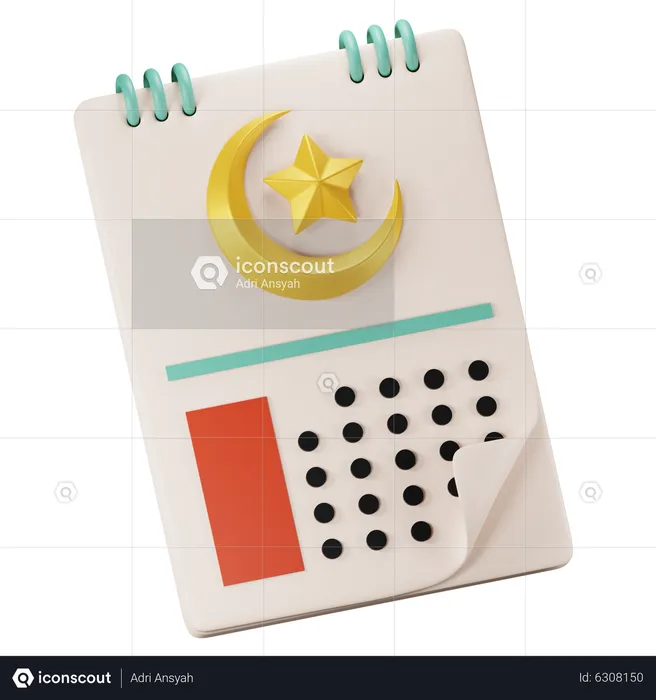 Calendário do Ramadã  3D Icon