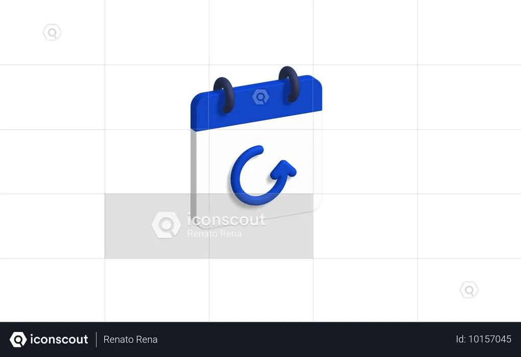 Recarga de calendario  3D Icon