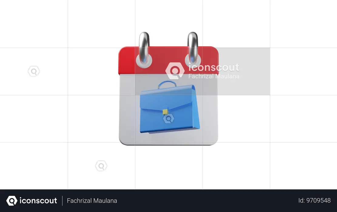 Calendario de trabajo  3D Icon