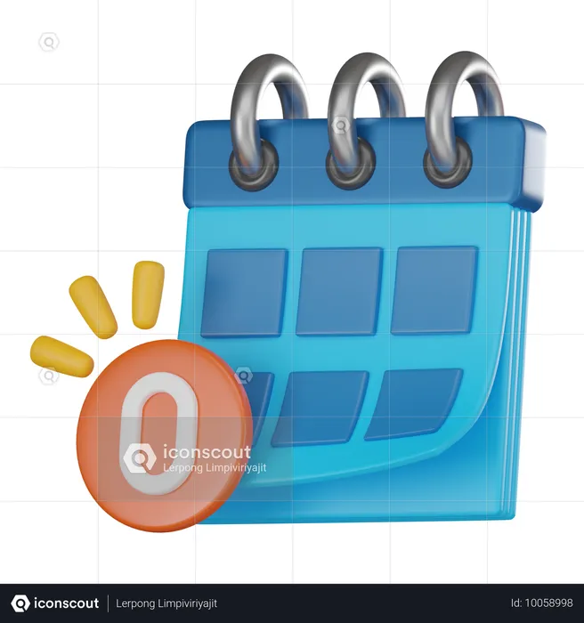 Calendário vazio  3D Icon