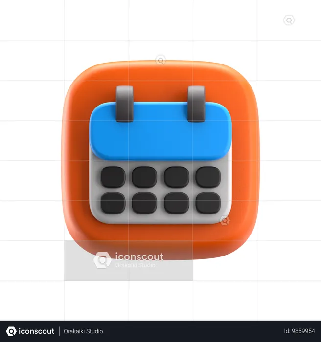 Calendrier  3D Icon