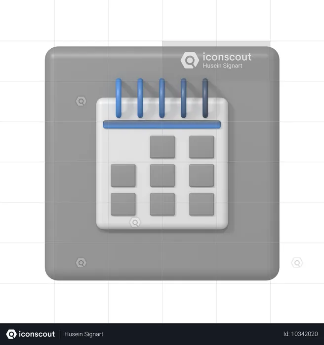 Calendrier  3D Icon