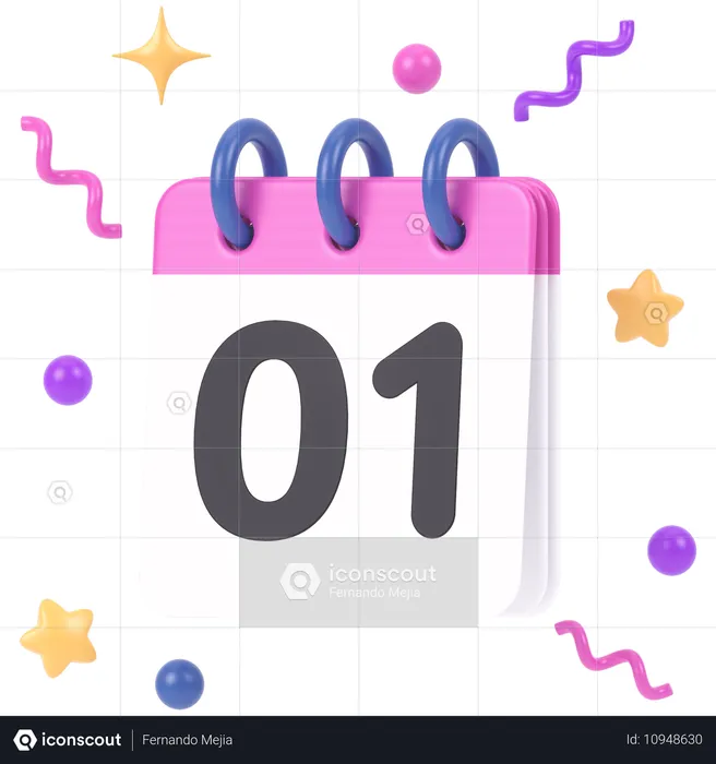 Calendrier  3D Icon