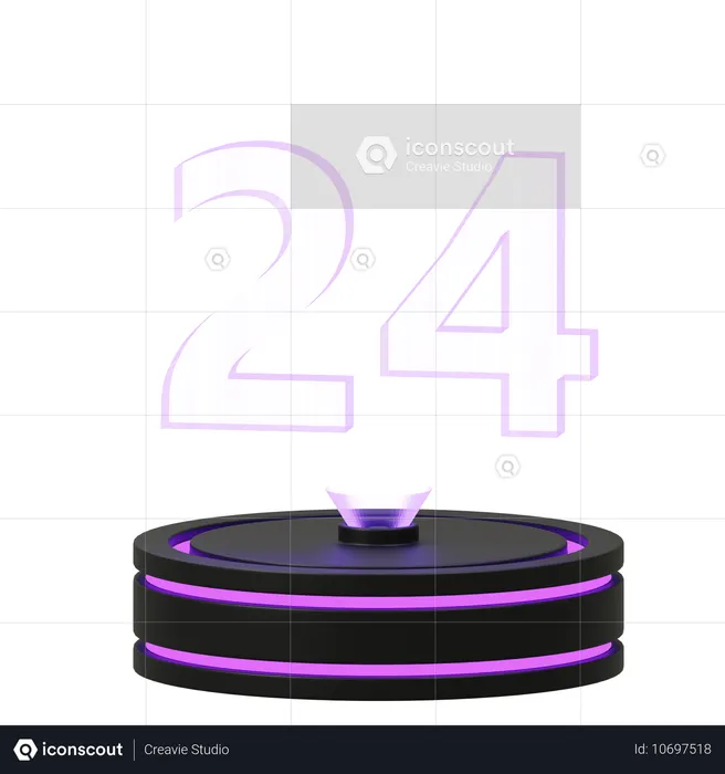 Calendrier 24  3D Icon