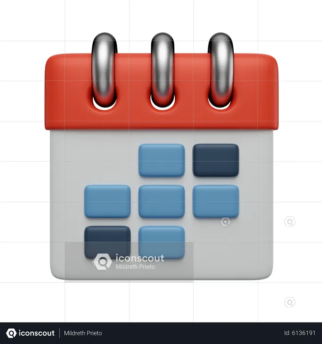 Calendrier  3D Icon