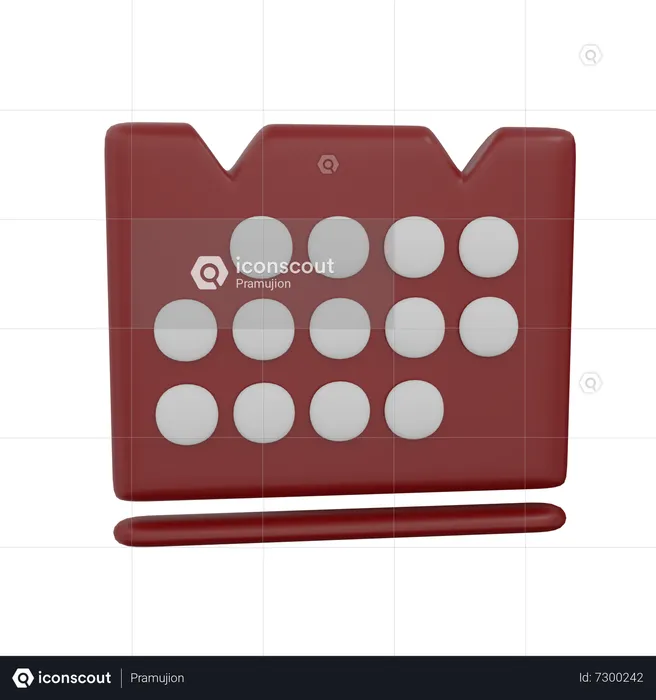 Calendrier  3D Icon